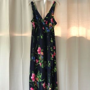 Le Lis  Ranada faux wrap floral maxi dress.
